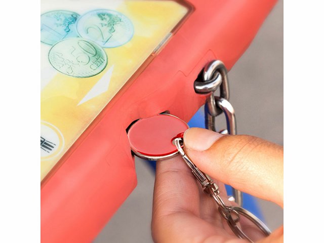 Брелок с монетой для тележки супермаркета thumbnail