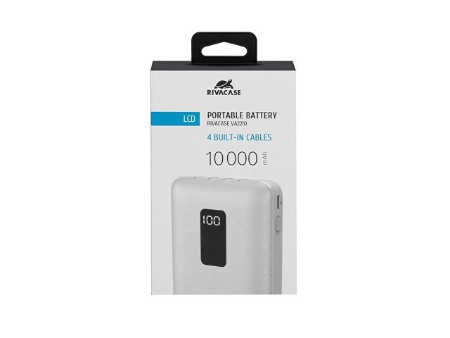 Внешний аккумулятор с дисплеем и встроенными кабелями VA2210, 10000 mAh thumbnail