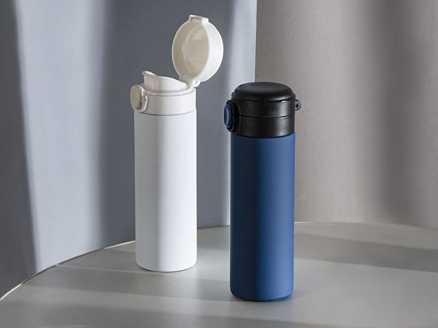 Вакуумная термокружка c кнопкой «Guard», soft-touch, 400 мл thumbnail