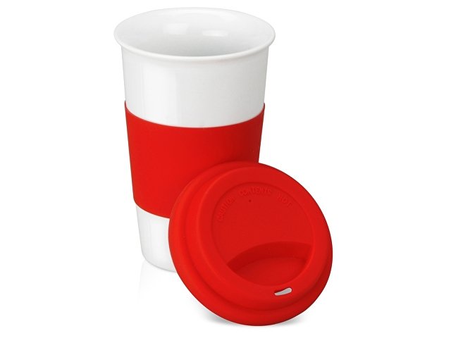 Кружка «Нью-Йорк» с силиконовой крышкой и манжетой thumbnail