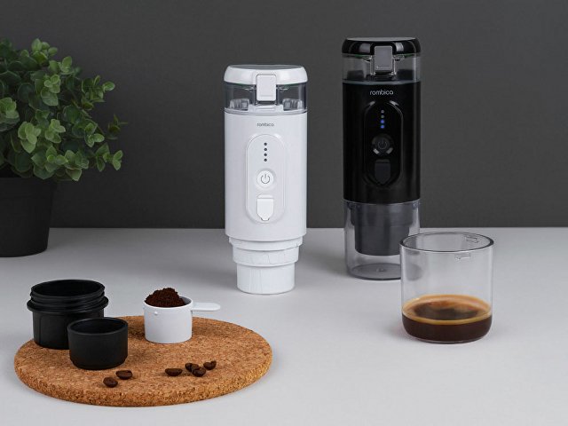 Портативная кофемашина с подогревом «Barista 2» с логотипом Rombica thumbnail