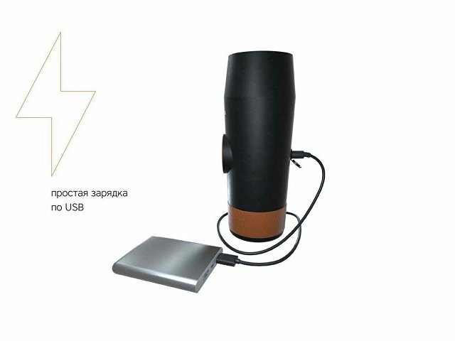 Портативная кофемашина «Barista» c быстрой зарядкой с логотипом Rombica thumbnail