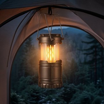 Туристический фонарь с эффектом пламени «Beacon», серый