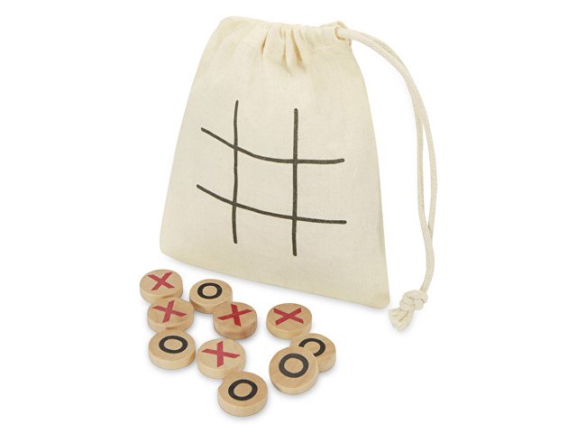 Деревянная игра в крестики-нолики в мешочке «Whorl»