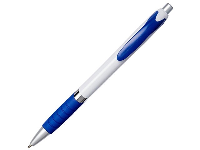 Шариковая ручка Turbo в белом корпусе, белый/cиний, синие чернила