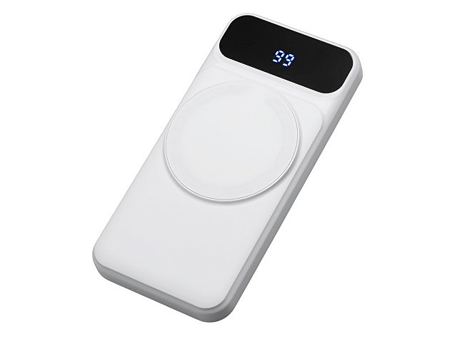 Магнитный беспроводной внешний аккумулятор со встроенными кабелями «Мэни», 10000 мАч