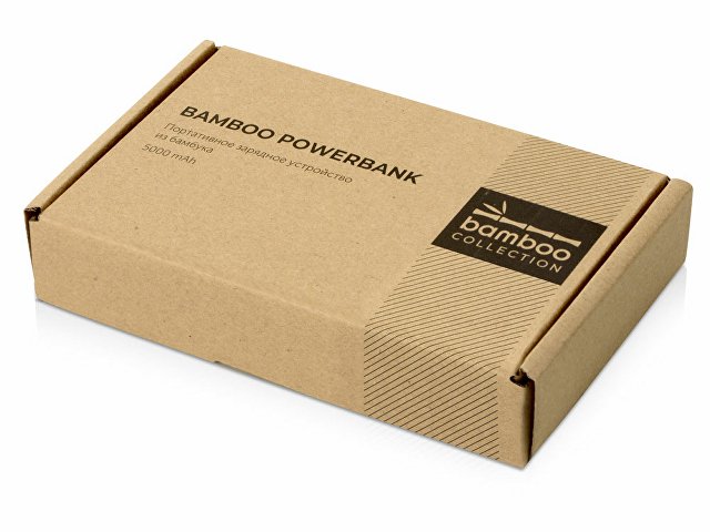 Внешний аккумулятор из бамбука «Bamboo», 5000 mAh thumbnail