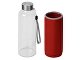 Бутылка для воды "Pure" c чехлом, 420 мл, красный