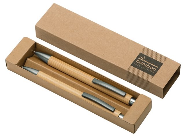 Подарочный набор «Tender bamboo» с шариковой ручкой и механическим карандашом из бамбука thumbnail