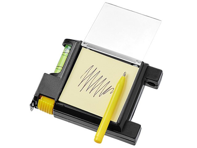 Рулетка на 2 м с уровнем и блоком для записей «Nerd»