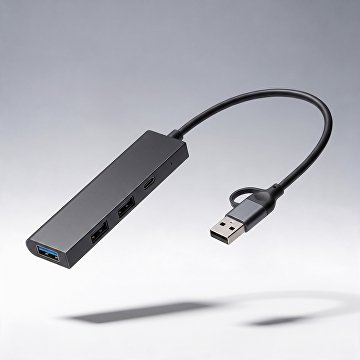 USB-хаб «Command» с коннектором 2-в-1 USB-C и USB-A, 2.0/3.0