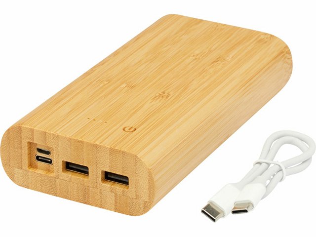 Портативное зарядное устройство «Tulda» из бамбука, 20000 mAh thumbnail