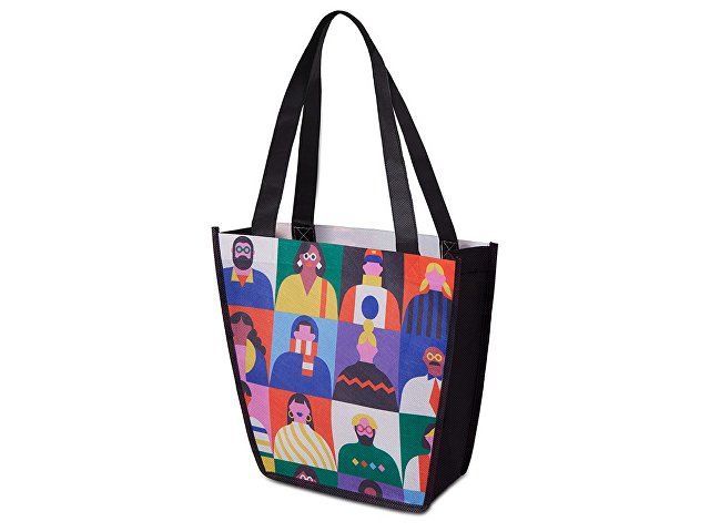 Сумка для шопинга с донной складкой и ручкой из нетканого PET материала thumbnail