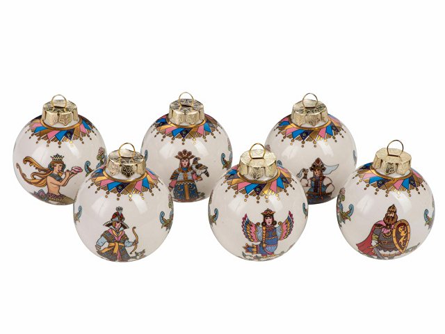 Набор новогодних шаров, 6 шт thumbnail