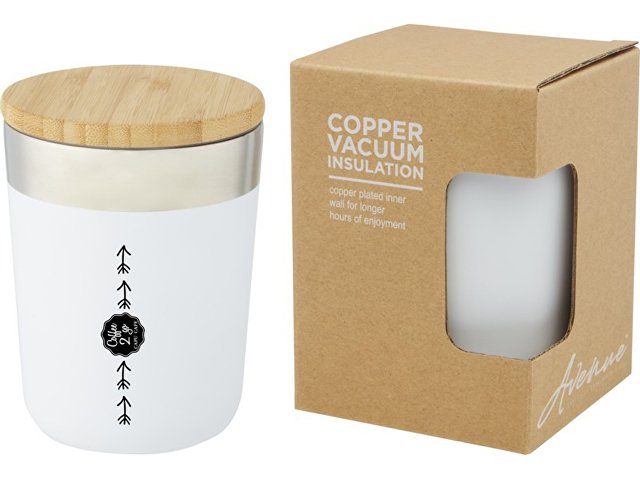 Кружка с вакуумной изоляцией и бамбуковой крышкой «Lagan» thumbnail