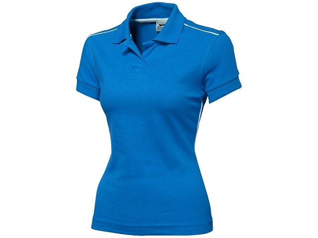 Рубашка поло "Backhand" женская, небесно-синий/белый