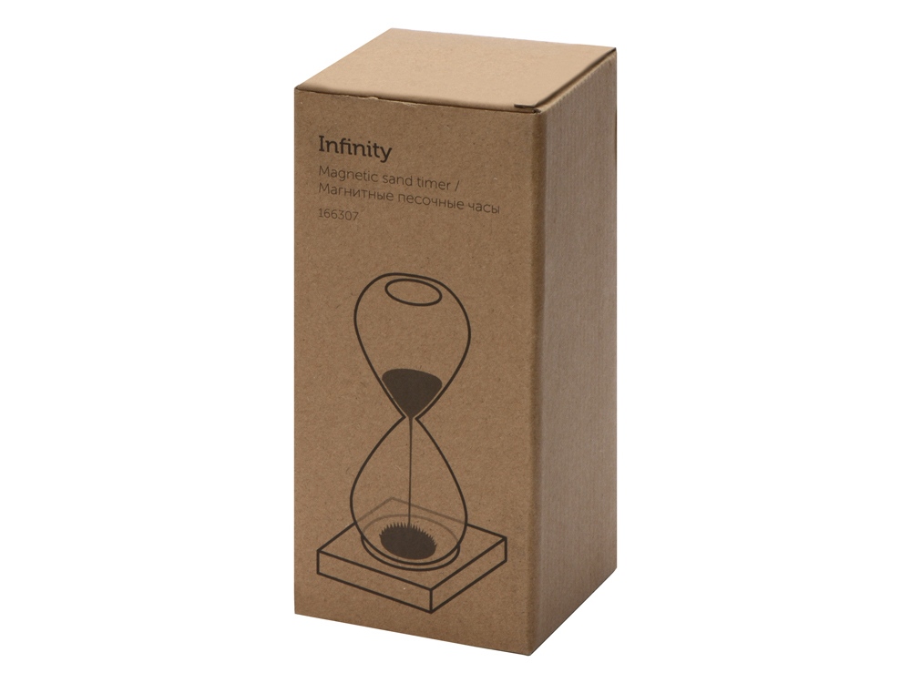 Песочные магнитные часы на деревянной подставке Infinity 3