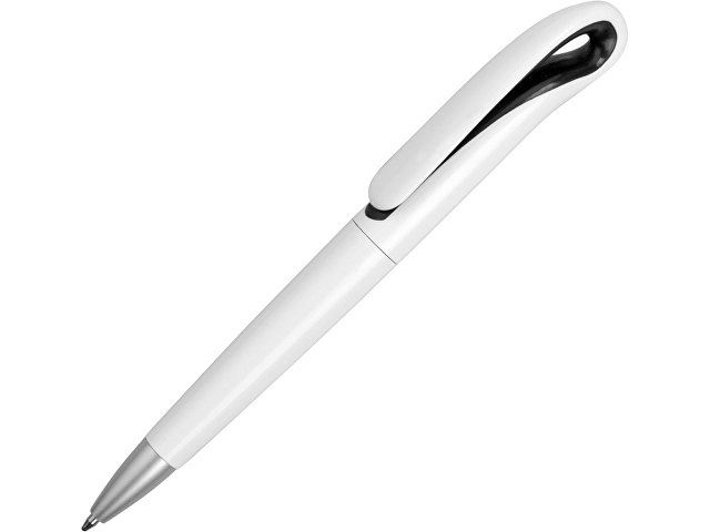 Ручка шариковая "Swansea", белый/черный, синие чернила