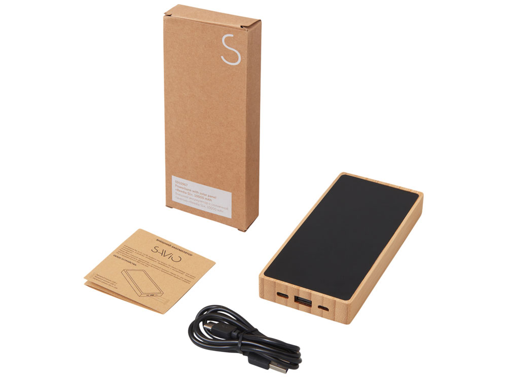 Внешний аккумулятор с подсветкой лого и солнечной панелью «Reedia S1», 10000 mAh фото 6 Внешний аккумулятор с подсветкой лого и солнечной панелью «Reedia S1», 10000 mAh фото 6