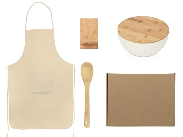 Подарочный набор с салатником, фартуком и подставкой thumbnail