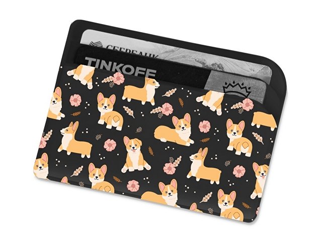 Картхолдер для 3-х карт с возможностью полноцветной печати, софт-тач thumbnail