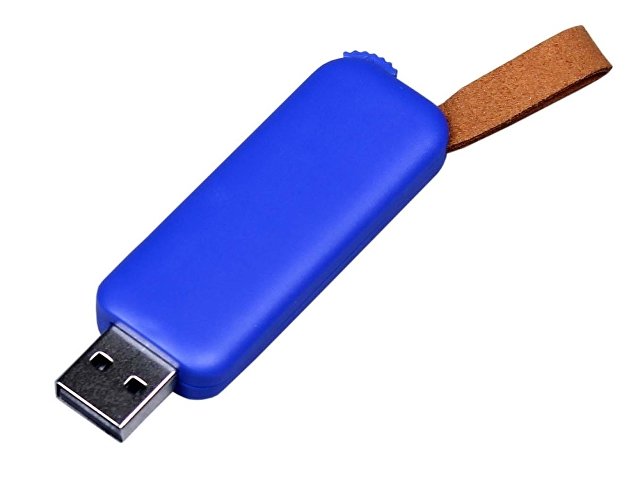 USB 3.0- флешка промо на 32 Гб прямоугольной формы, выдвижной механизм