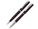 Набор Pierre Cardin PEN&PEN: ручка шариковая + роллер. Цвет - коричневый матовый. Упаковка Е.