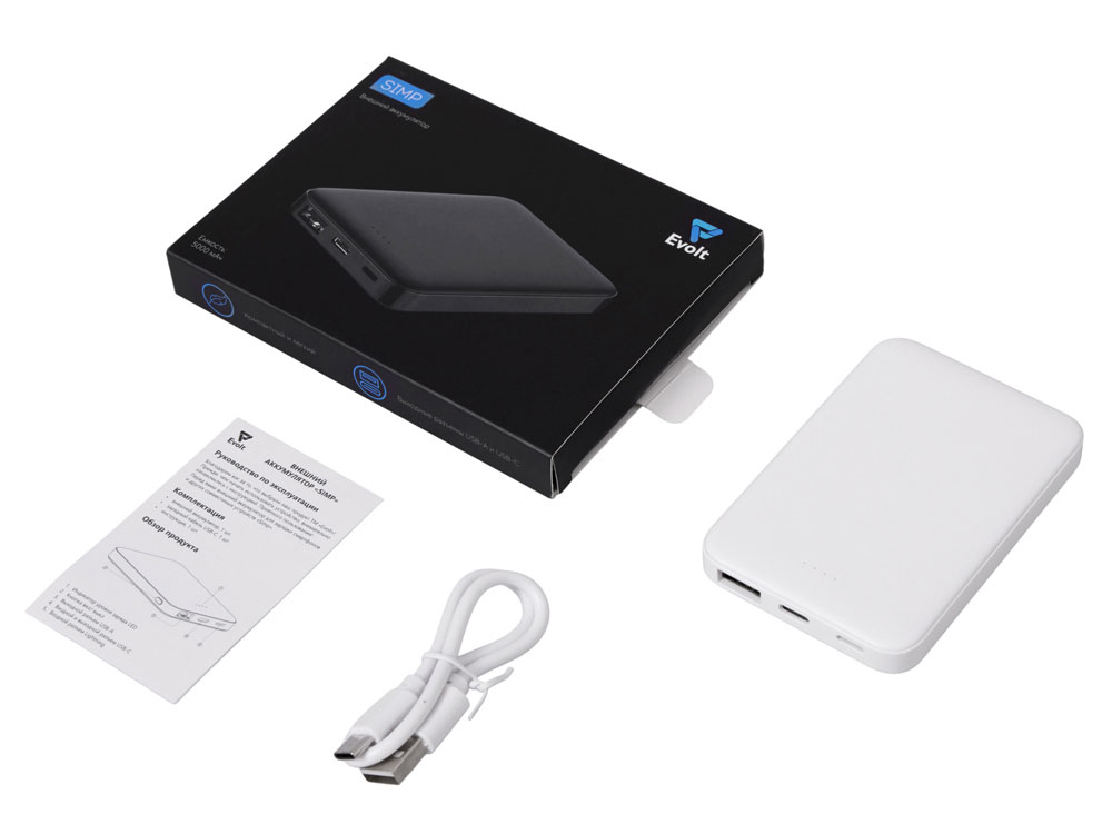 Внешний аккумулятор «Simp», 5000 мАч фото 2 Внешний аккумулятор «Simp», 5000 мАч фото 2