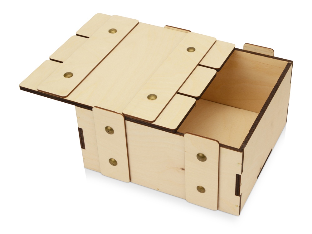Деревянная подарочная коробка с крышкой Ларчик 3