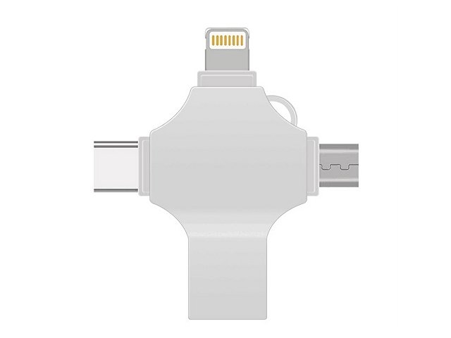 USB 3.0-флешка на 32 Гб 4-в-1 с разъемами Micro USB, Type-C и Lightning thumbnail