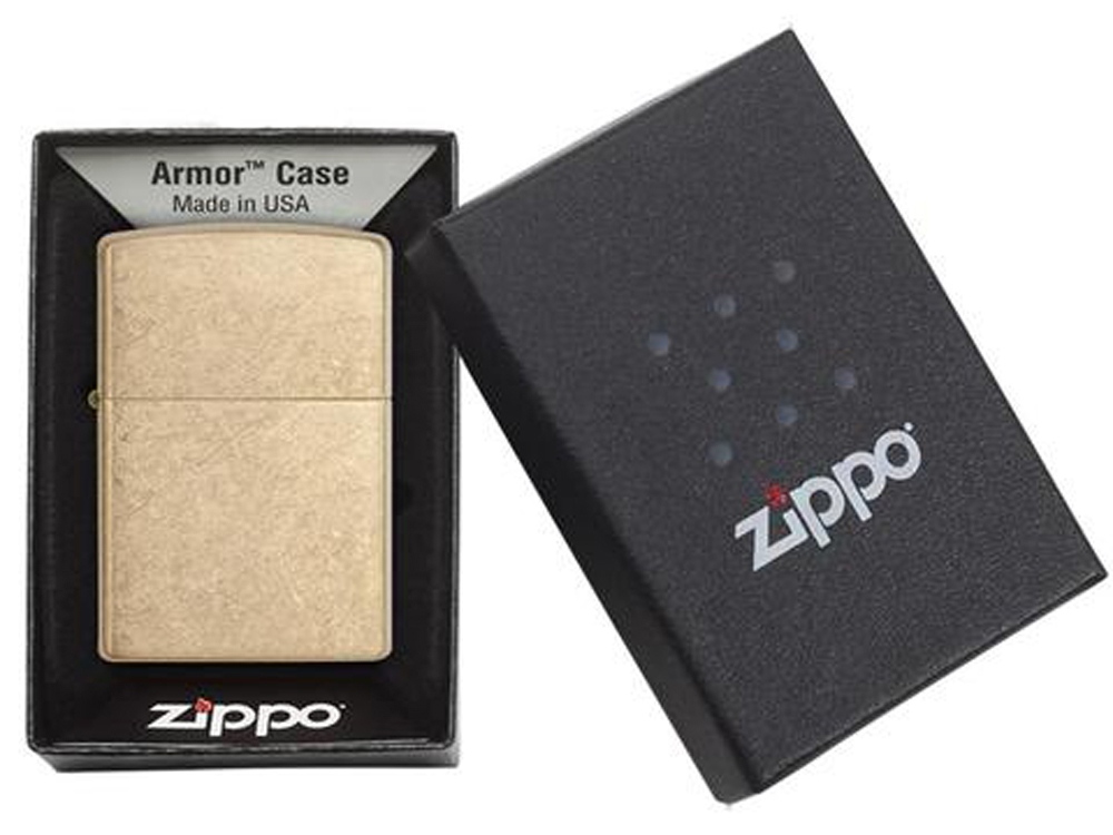 Зажигалка ZIPPO Armor™с покрытием Tumbled Brass