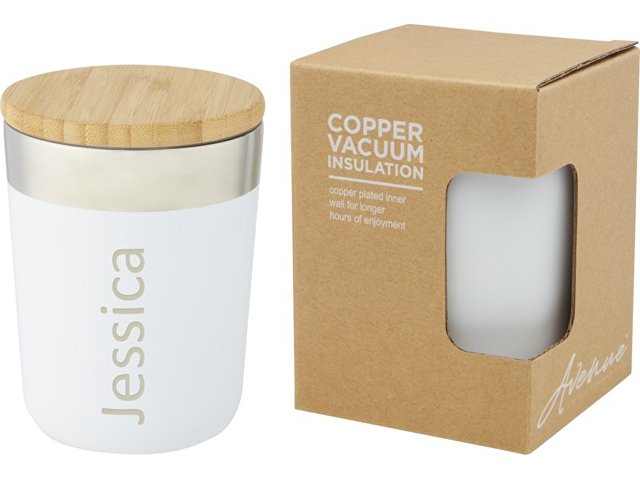 Кружка с вакуумной изоляцией и бамбуковой крышкой «Lagan» thumbnail