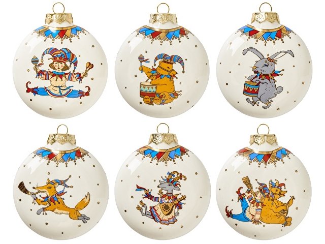 Набор новогодних игрушек, 6 шт thumbnail