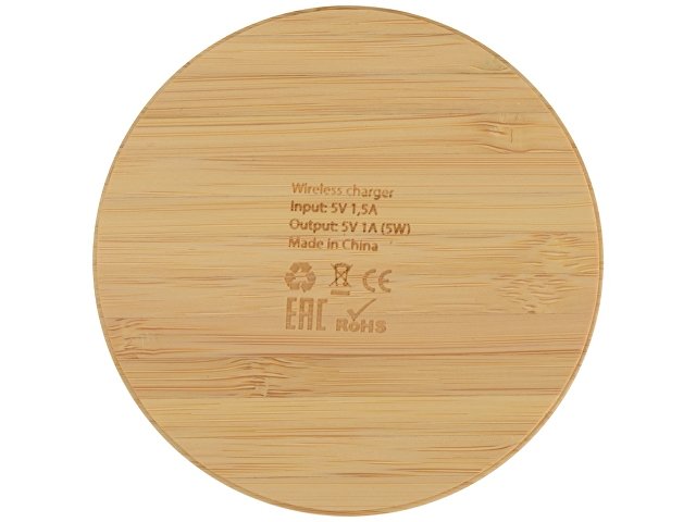 Беспроводное зарядное устройство из бамбука «Cap» thumbnail