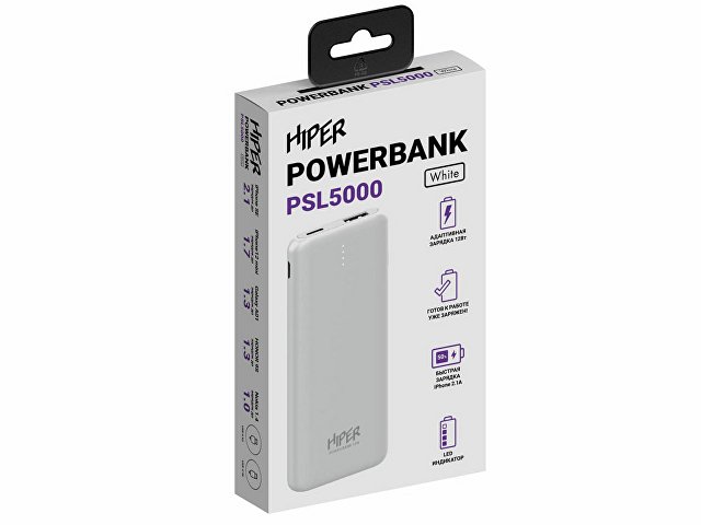 Портативный внешний аккумулятор «PSL», 5000 mAh — фото 4