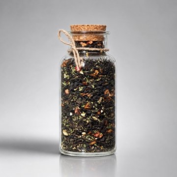 Чай черный с соком ананаса, клубникой, мятой, медом и лимоном