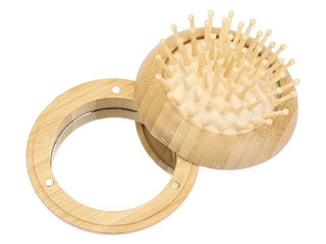 Расческа с зеркалом «Daisy» из бамбука thumbnail