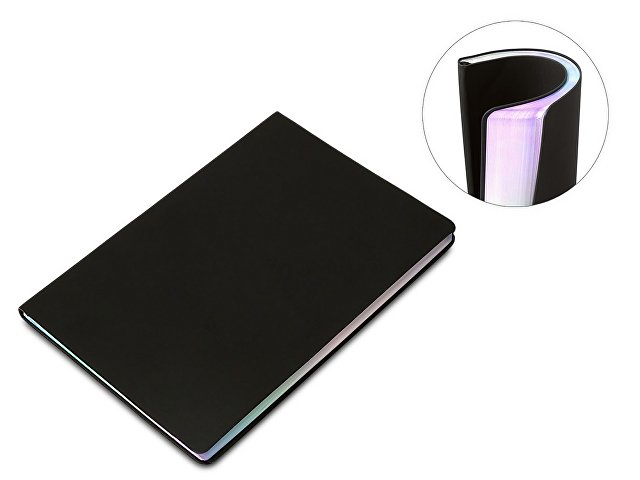 Блокнот А5 в гибкой обложке «Fellini» с голографическим срезом thumbnail