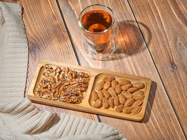 Менажница из акации с двумя секциями «Almond» thumbnail