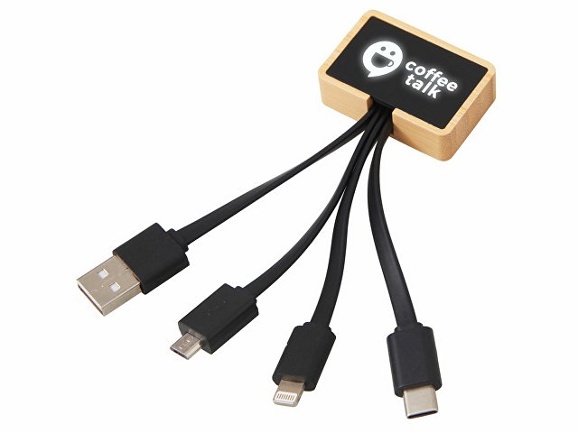 Кабель 3-в-1 с подсветкой лого «Reedia S6» thumbnail