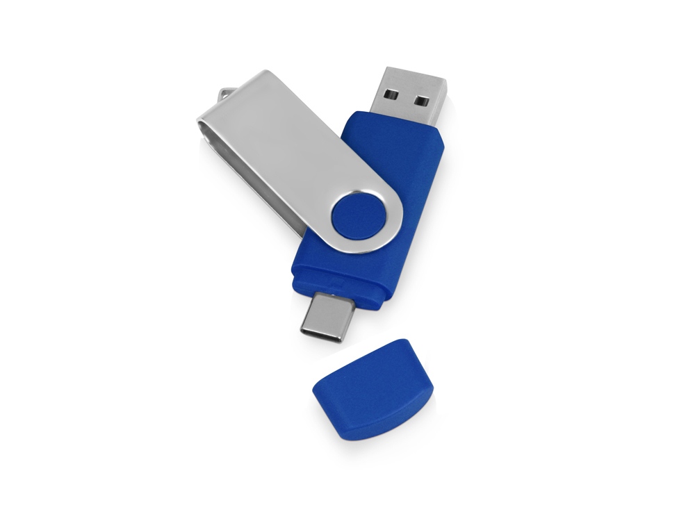 USB/USB Type-C 3.0 флешка на 16 Гб Квебек C, синий