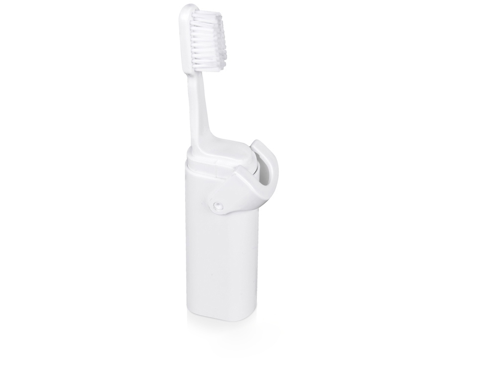 Складная зубная щетка с пастой Clean Box, белый
