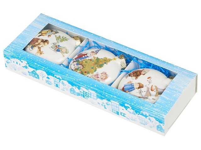 Набор новогодних игрушек, 3 шт