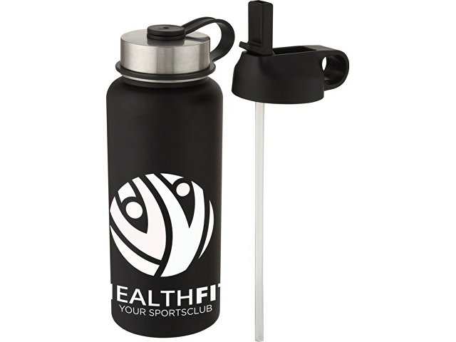 Бутылка спортивная «Supra» с вакуумной изоляцией и 2 крышками thumbnail