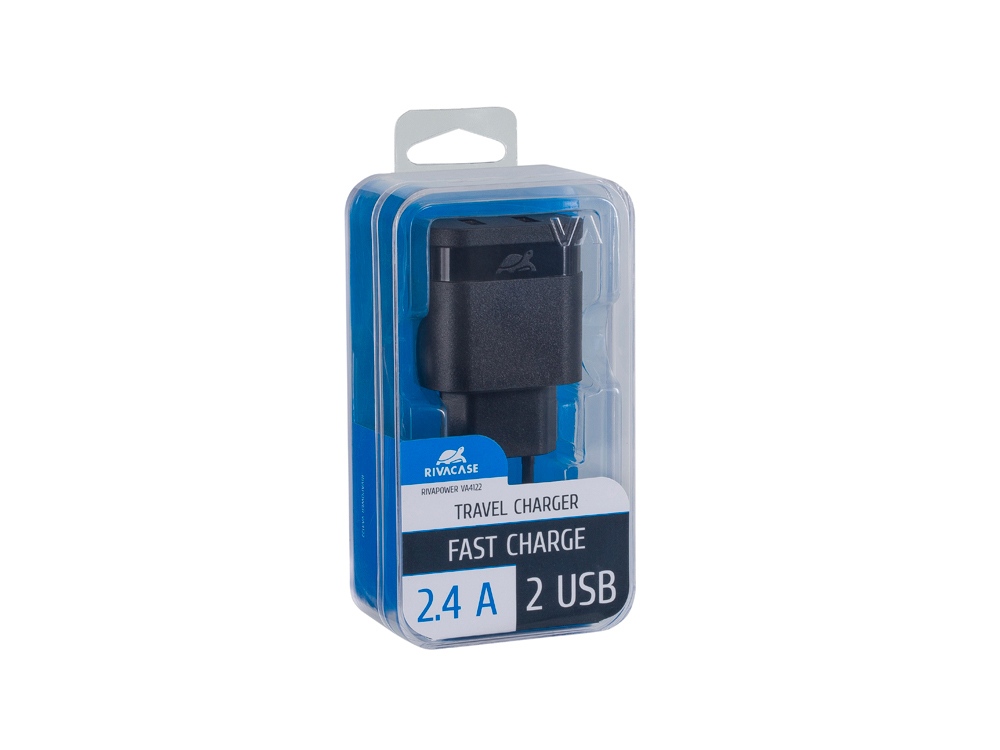 Сетевое зарядное устройство, 2 USB/2.4 A