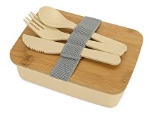Ланч-бокс «Lunch» из пшеничного волокна с бамбуковой крышкой (арт. 897308)