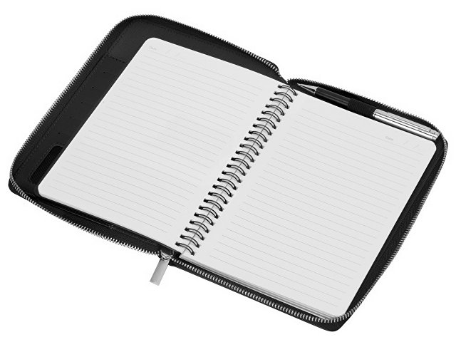 Бизнес-блокнот на молнии А5 «Fabrizio» с RFID защитой и ручкой thumbnail