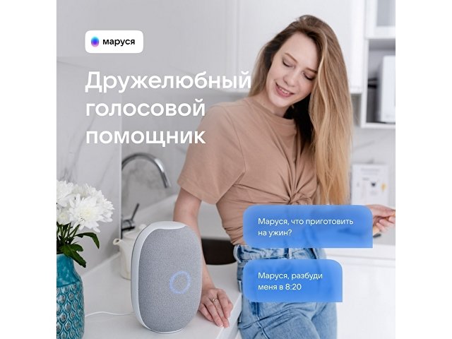 Умная колонка VK «Капсула» с голосовым помощником Марусей, 30 Вт