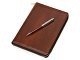 Бизнес-блокнот на молнии А5 «Fabrizio» с RFID защитой и ручкой, коричневый