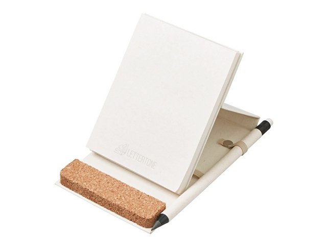 Блокнот А6 «Milky S» с подставкой из пробки thumbnail